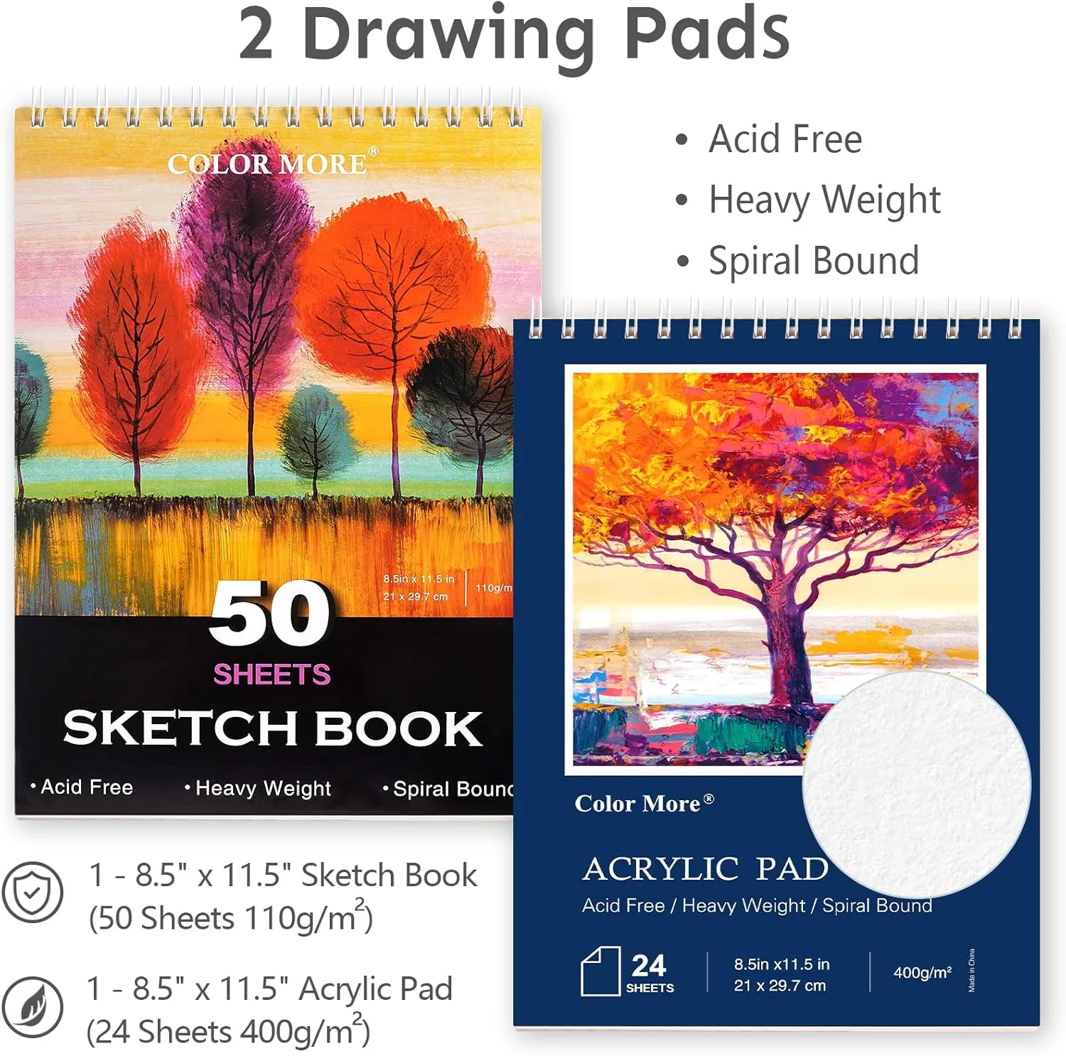 175 Piece Deluxe Art Set with 2 Drawing Pads, Acrylic Paints, Crayons, Colored Pencils, Paint Set in Wooden Case, Professional Art Kit, Art Supplies for Adults, Teens and Artist, WoodMuse Plus