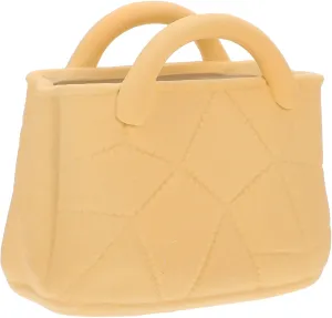 1Pc Handbag Shaped Ceramic Vase for Home Decor Unique Desktop Decorative Flower Holder Stylish Hydroponic Planter Housewarming Present Chic Aesthetic Vase for Flowers