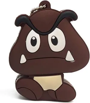2.0 Goomba Mushroom Super Mario 64GB USB External Hard Drive Flash Thumb Drive Storage Device Cute Novelty Memory Stick U Disk Cartoon