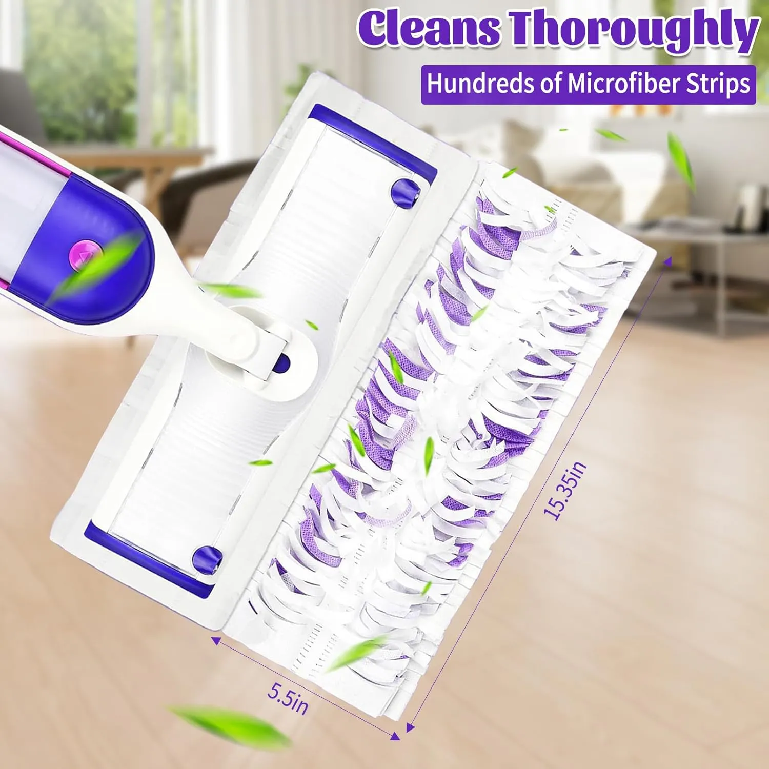 20 Pack Disposable Mop Pads Compatible with Swiffer Power Mop Pads Replacement for Swiffer Power Mop Refills, Multi-Surface Mopping Pad Refills, Wet Pads Refill for Floor Cleaning