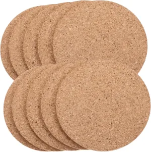 20pcs Round Cork Coasters Heat Resistant Cork Drink Cup Mats Natural Cork Placemats for Home Decor Kitchen and Dining Use