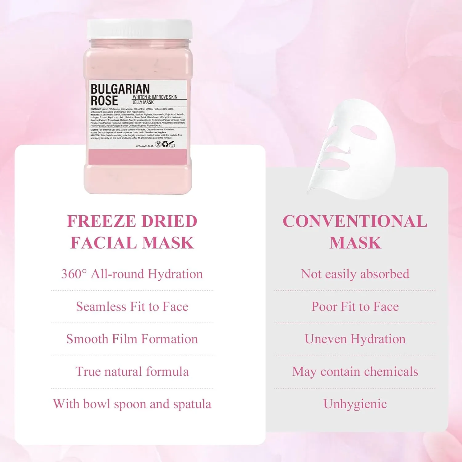 23 Fl Oz Jelly Mask Powder for Facials Professional Natural Gel Face Masks, Hydrating & Moisturizing Jelly Mask SkinCare