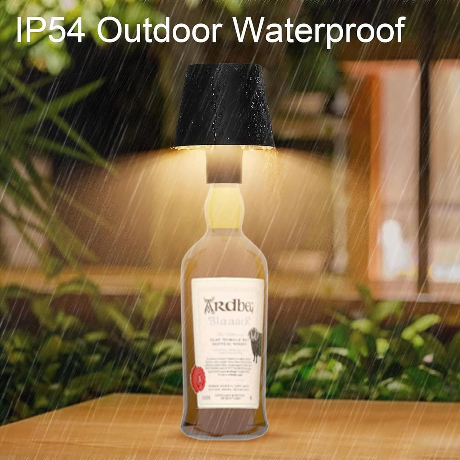2 Packs Wireless Bottle Lamp, Portable LED Wireless Bottle Lamp with 3 Modes Light Dimming, Rechargeable Wine Bottle Light Head, Touch Table Lamp for Bedroom, Fathers Day Birthday Christmas Gift