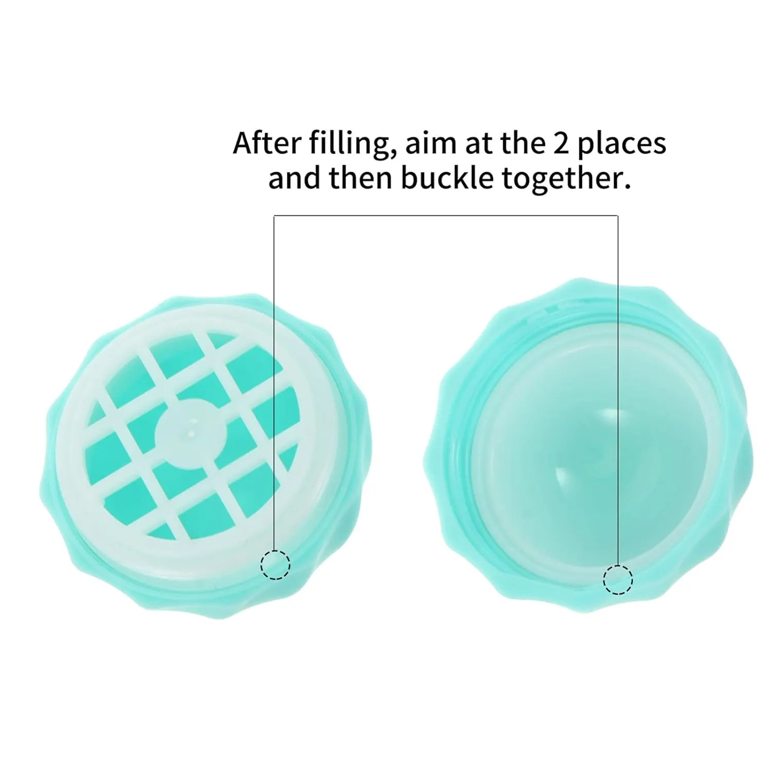 30 Pcs Spherical Lipstick Case Chopsticks Ball Cover Travel Plastic