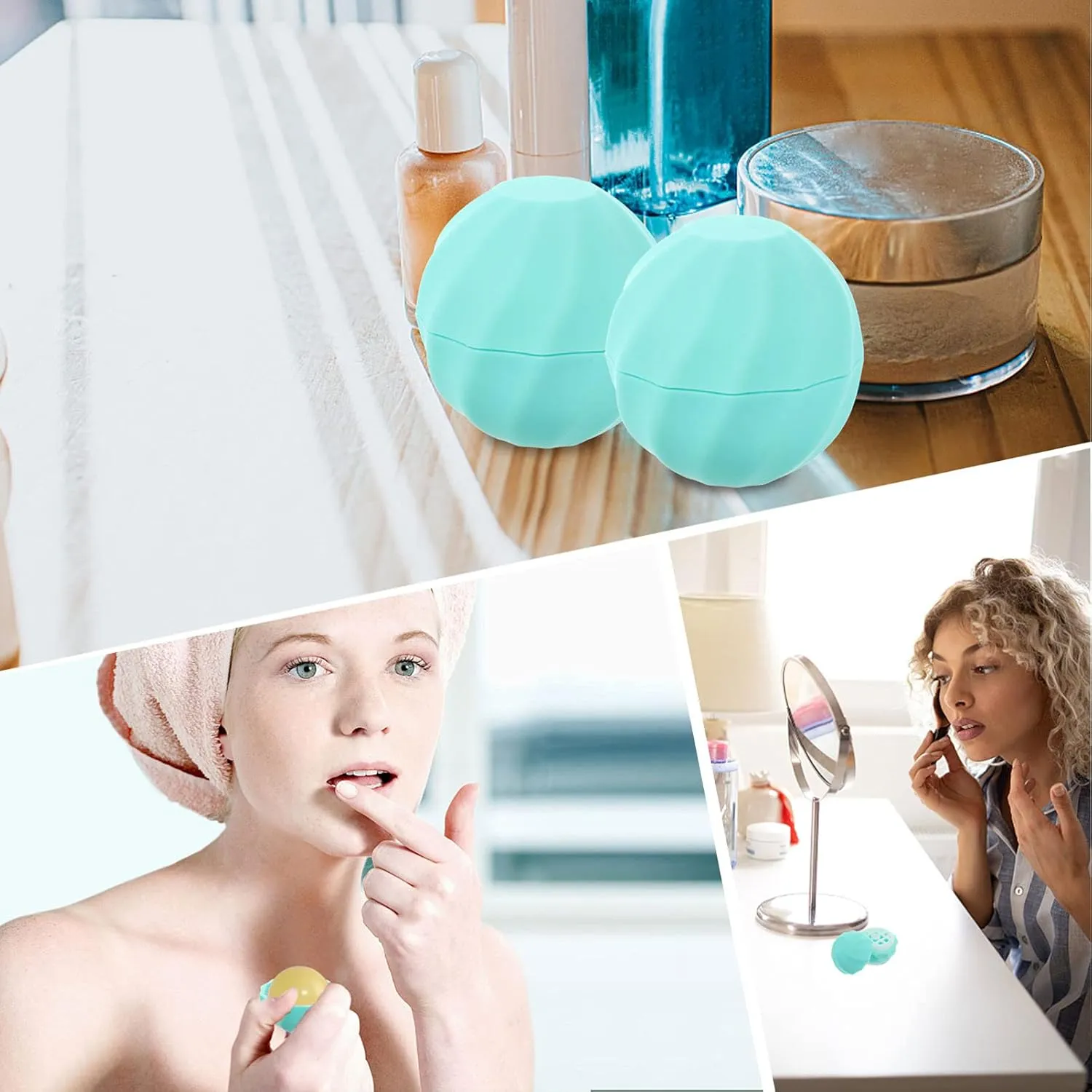 30 Pcs Spherical Lipstick Case Chopsticks Ball Cover Travel Plastic