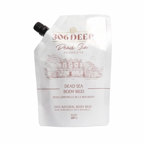 306 Deep Dead Sea Mud Dry Powder - 350 Grams Dead Sea Clay for Mud Mask for Face and Body, Organic Face Masks Skincare for Sensitive Skin, Anti-Aging, and Skin Firming, Skincare Clay for Men & Women