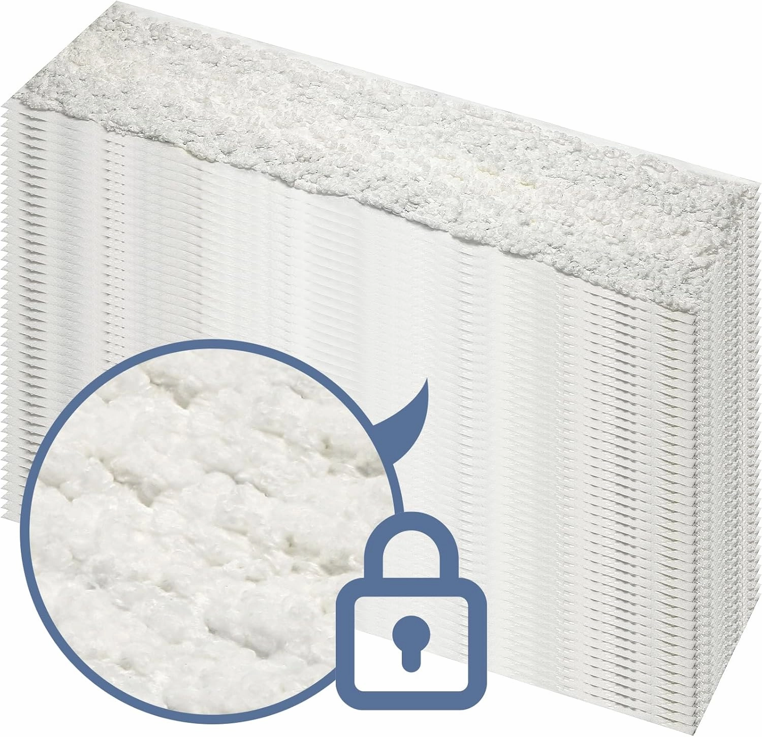 30 Count Microfiber Mop Pads Refills 18'' Compatible with Bona and All 16''-18'' Flat Mop, Heavy-Duty Mop Pad Replacement for Floor Cleaning (for Daily use)