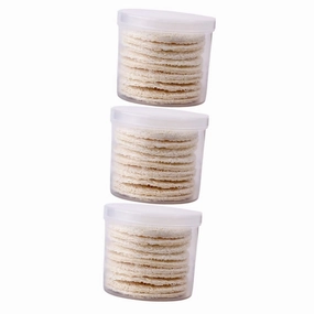 3sets Loofah Makeup Facial Cleaning Pad Cotton Rounds Natural Exfoliating Safe for Skin 10pcs*3