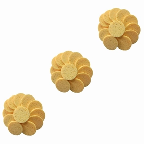 3sets Soft Makeup Cotton Pads Reusable Face Cleaning Puff Cellulose Sponge for Daily Use 20pcs*3