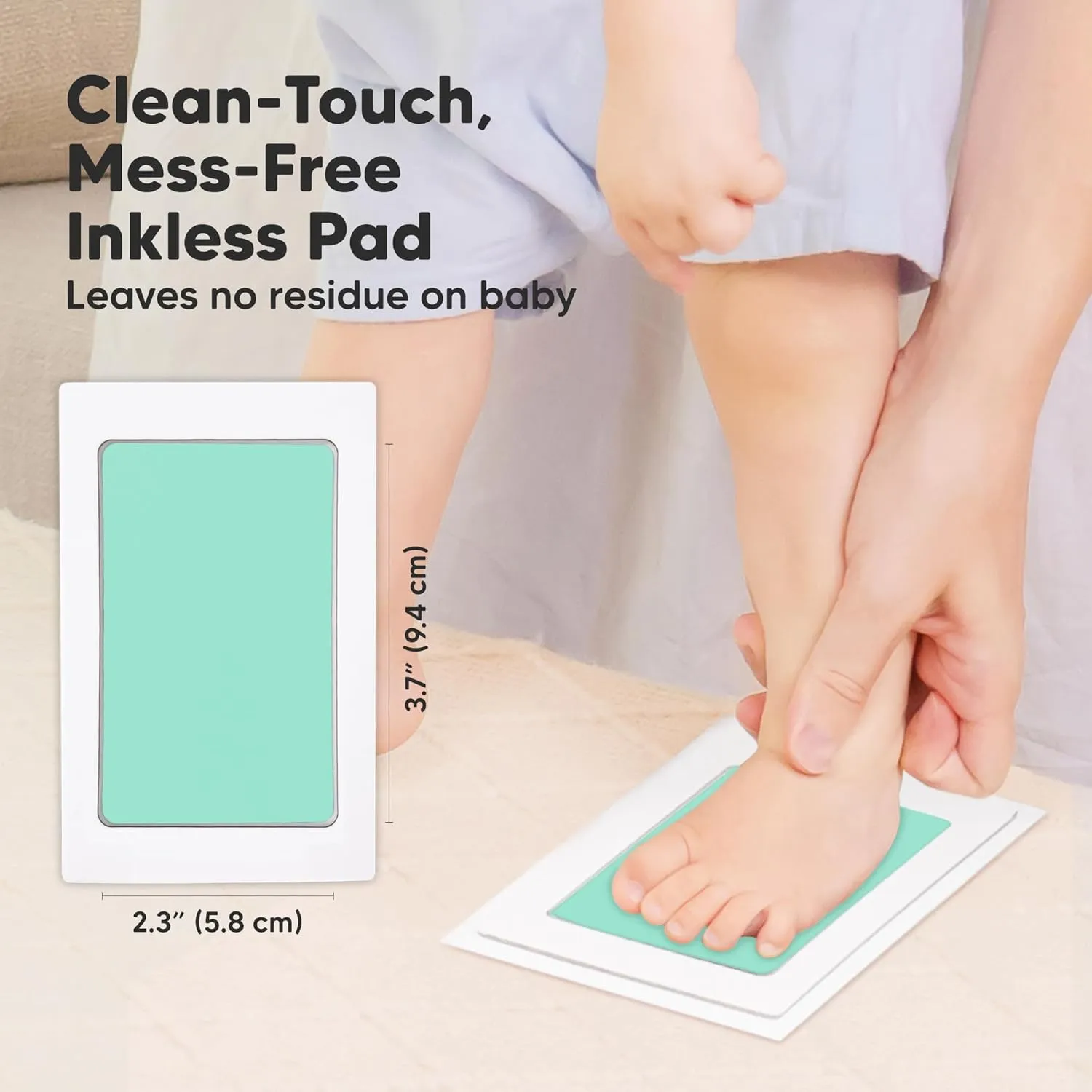4-Pack Inkless Baby Hand and Footprint Kit - Mess Free Ink Pad for Newborn Keepsake, Dog Nose & Paw Print Kit, Clean Touch Ink Pad for Baby Hand & Footprints, Ideal Mother's Day Gifts (Popsicle)