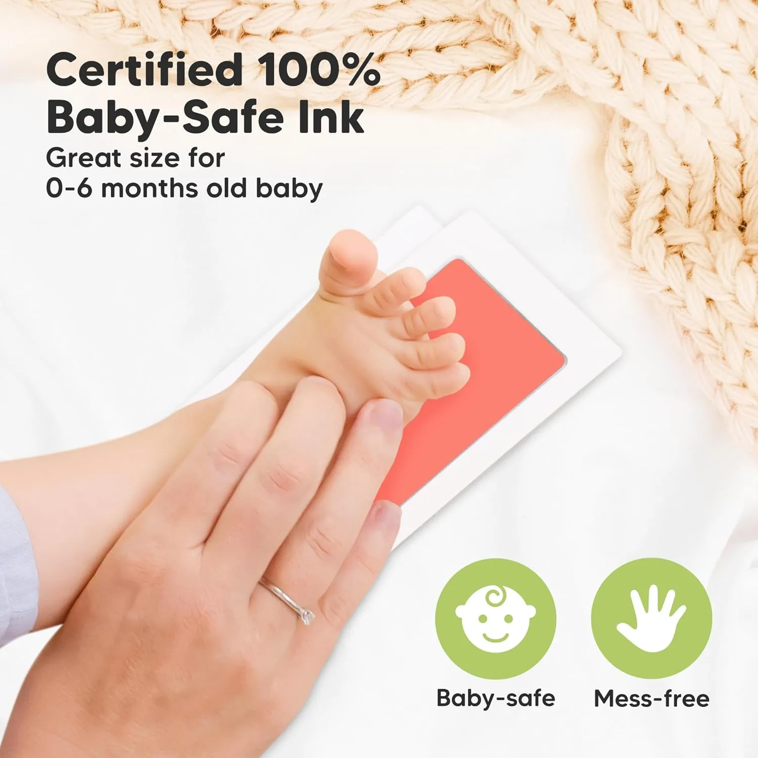 4-Pack Inkless Baby Hand and Footprint Kit - Mess Free Ink Pad for Newborn Keepsake, Dog Nose & Paw Print Kit, Clean Touch Ink Pad for Baby Hand & Footprints, Ideal Mother's Day Gifts (Popsicle)