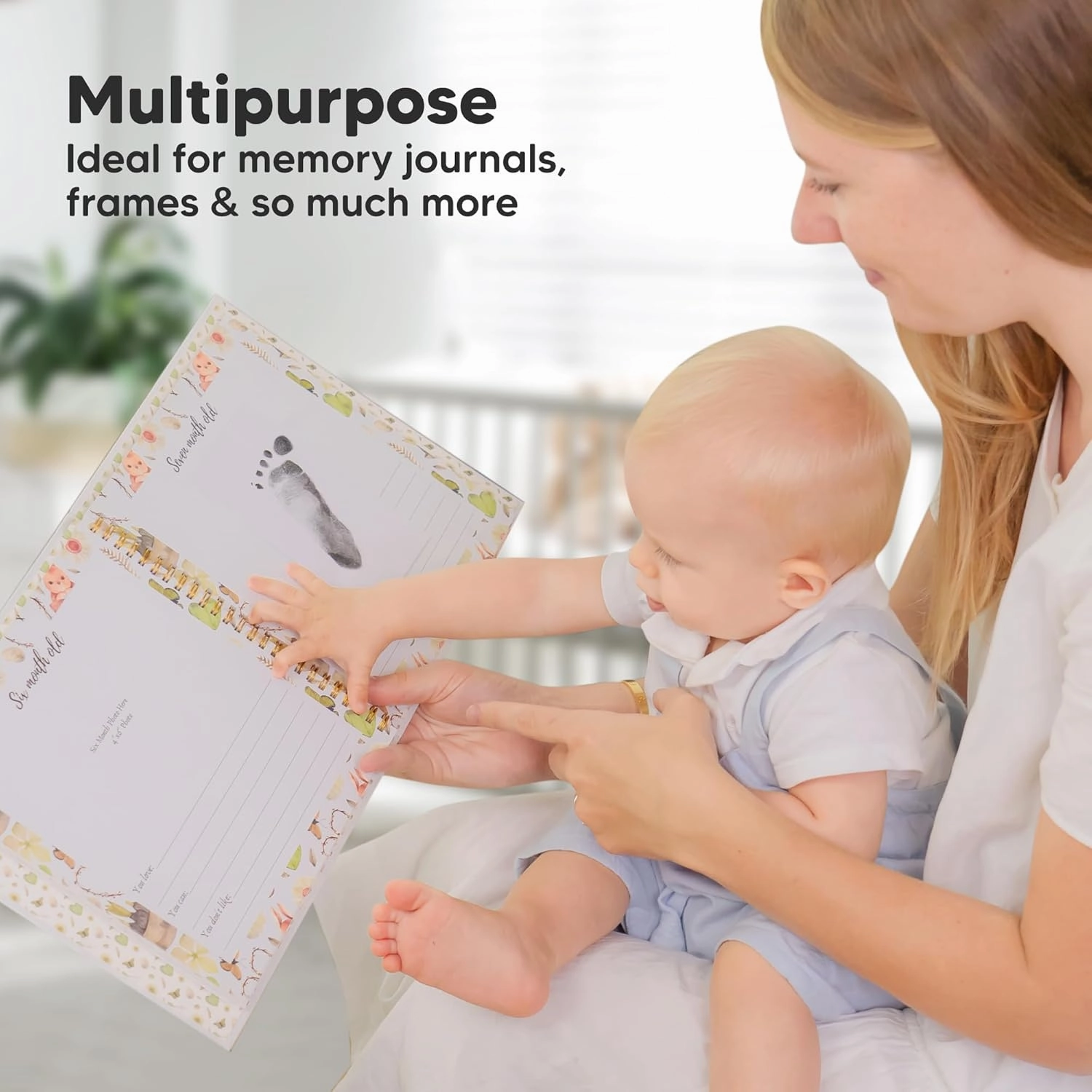 4-Pack Inkless Baby Hand and Footprint Kit - Mess Free Ink Pad for Newborn Keepsake, Dog Nose & Paw Print Kit, Clean Touch Ink Pad for Baby Hand & Footprints, Ideal Mother's Day Gifts (Jet Black)