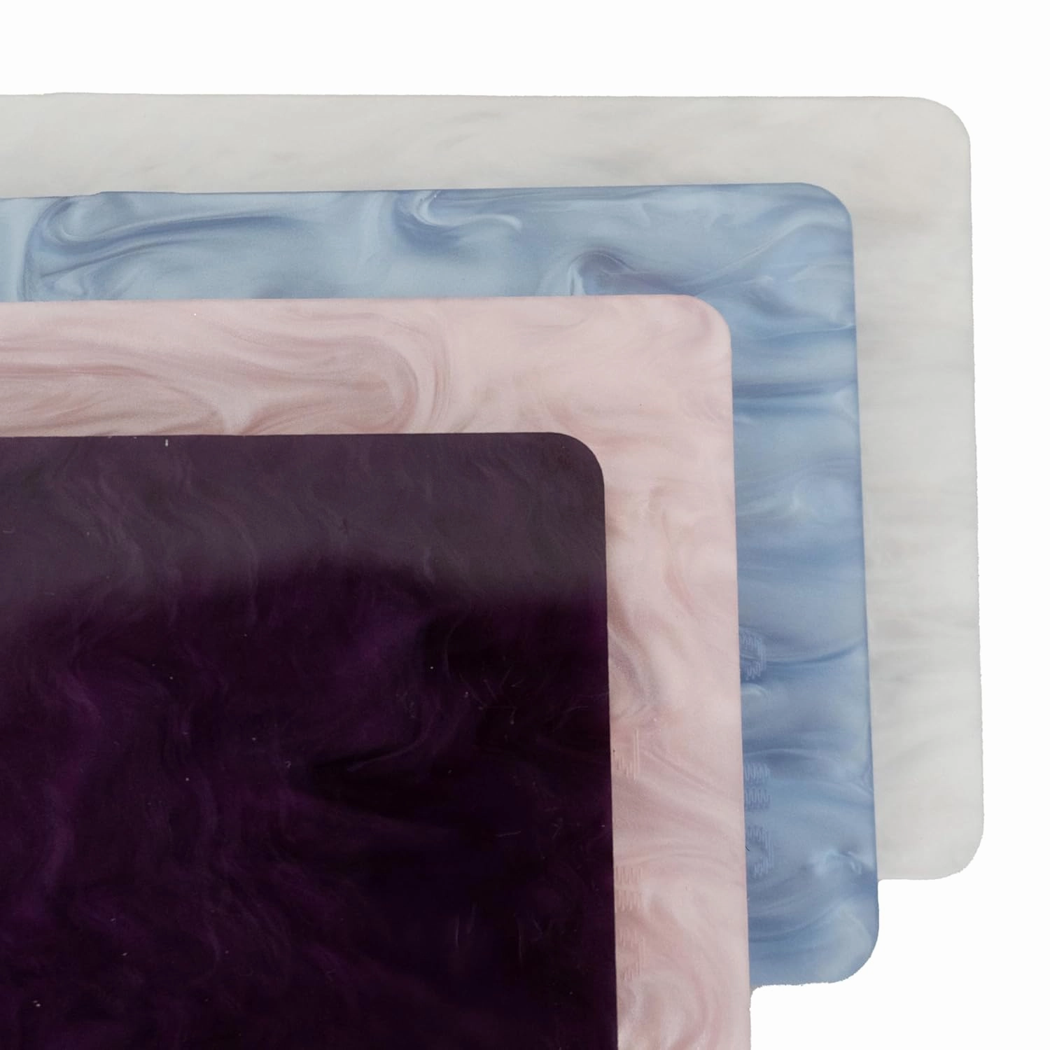 4 PCS Marble Color Cast Acrylic Sheet Set, 12 x 12 inches, 3mm Thick, for Laser Cutting Engraving CNC Signs (Variety Pack (4 Colors), 12x12 Inches)