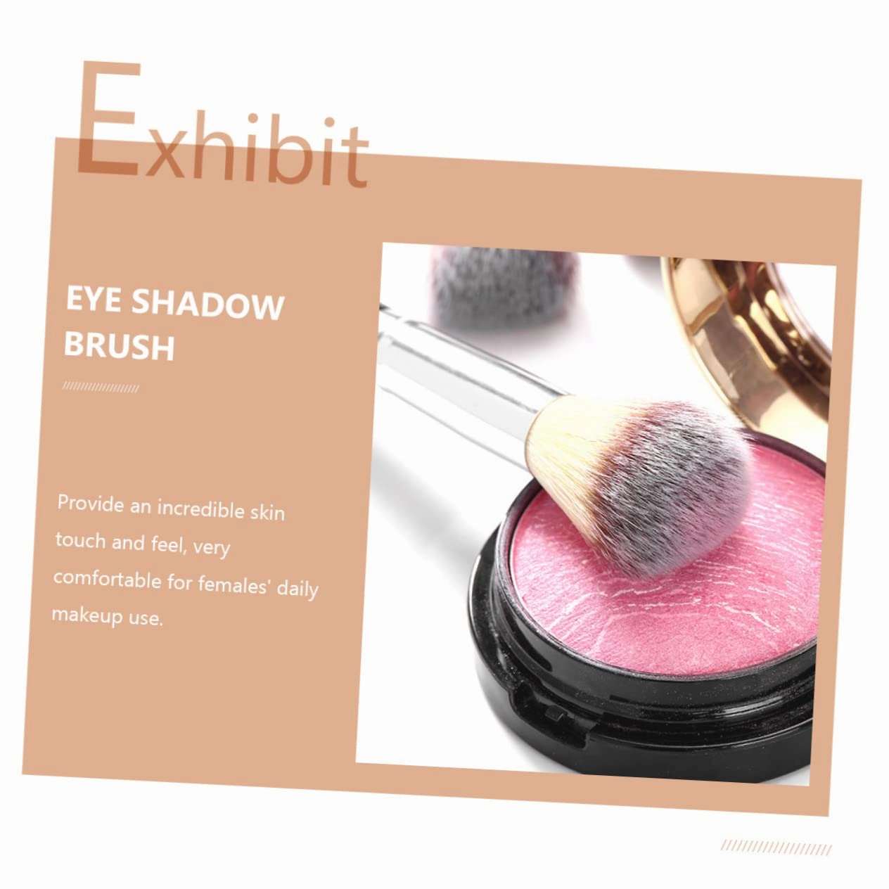 4sets Double-ended Makeup Foundation Brush Loose Powder Blending Brush Shimmer Setting Powder for Women Cosmetics for Professional/travel/home Use 2pcs*4