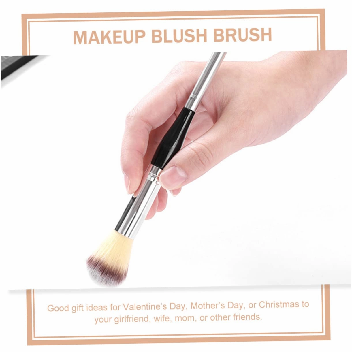 4sets Double-ended Makeup Foundation Brush Loose Powder Blending Brush Shimmer Setting Powder for Women Cosmetics for Professional/travel/home Use 2pcs*4