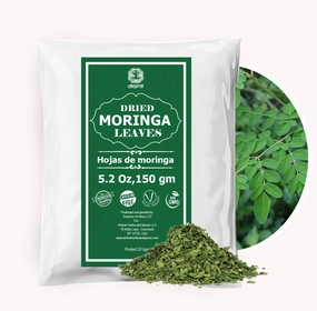 5.2 oz Dried Moringa Leaves, Hojas De Moringa Secas, Det-x Tea, Dried Leaves, Natural Leaf Tea, Non GMO, Non-GMO. Perfect For Making Leaf Extract, Dishes