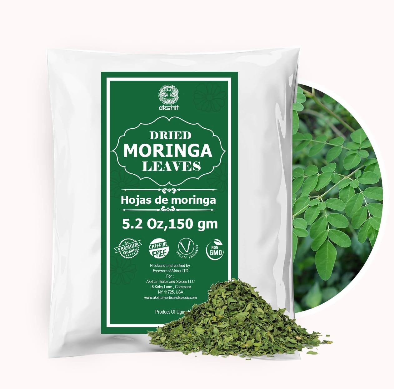 5.2 oz Dried Moringa Leaves, Hojas De Moringa Secas, Det-x Tea, Dried Leaves, Natural Leaf Tea, Non GMO, Non-GMO. Perfect For Making Leaf Extract, Dishes