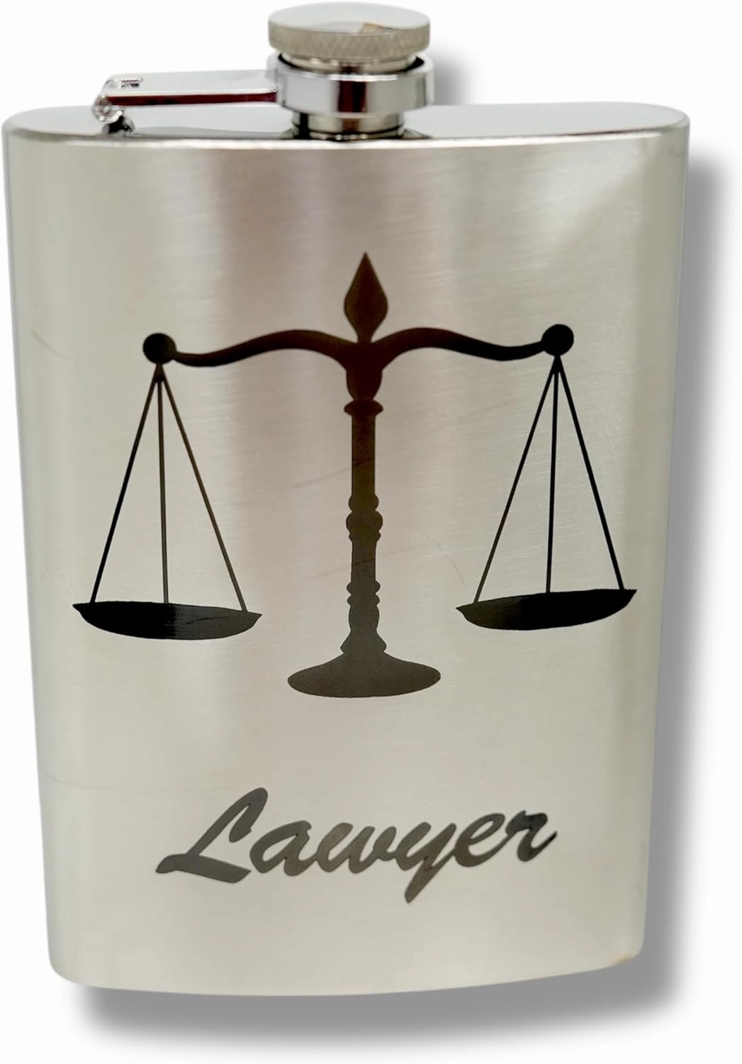 8oz Lawyer Flask - Stainless Steel