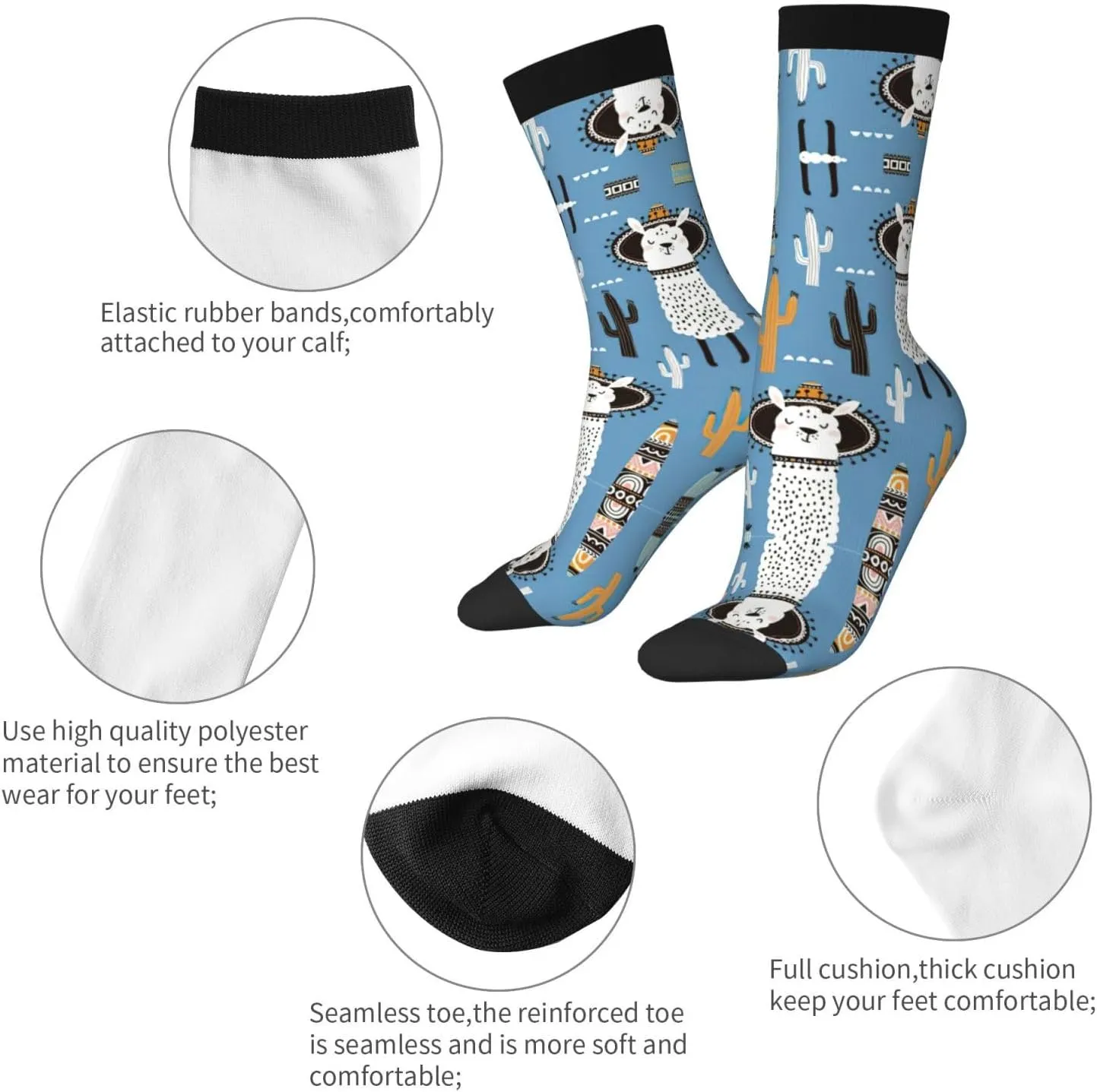Adult Socks, Magic Witch Witchcraft Bohemian Drawing Print Winter Warm Wool for Women, Soft Cozy, Knit Socks for Men