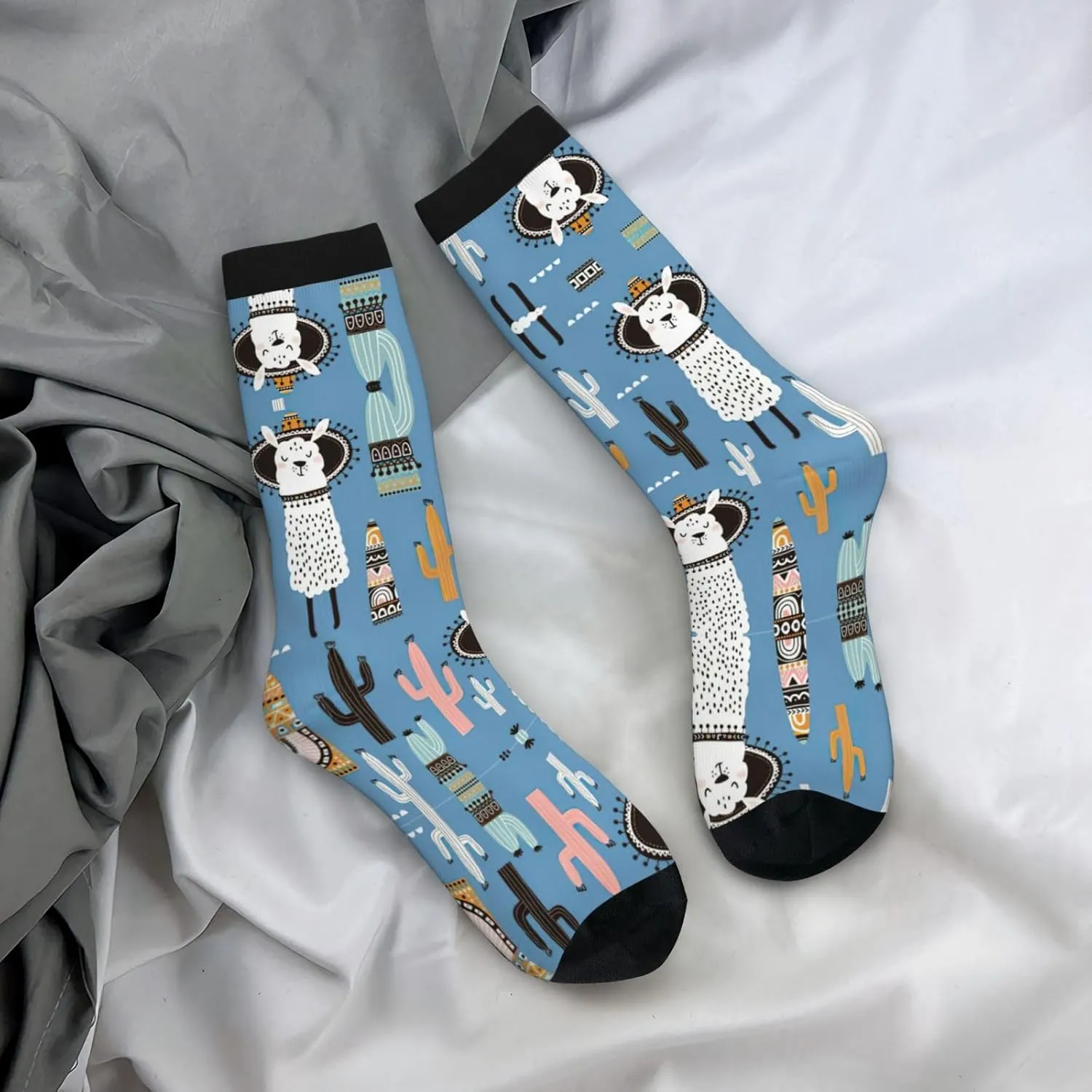 Adult Socks, Magic Witch Witchcraft Bohemian Drawing Print Winter Warm Wool for Women, Soft Cozy, Knit Socks for Men