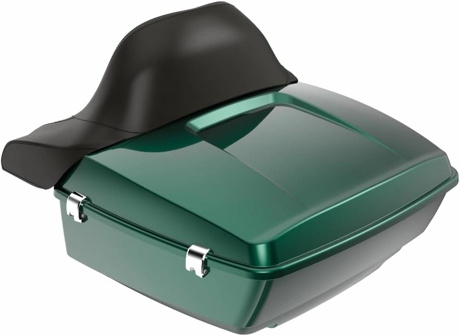 Advanblack 2024 Road Glide Tour Pack Harley Tour Pack Wrap-Around Backrest For Harley Touring 1997  2023 2024 2025 H-D RG, Street Glide FLHX (King Tour Pack Chrome Latch, Alpine Green)