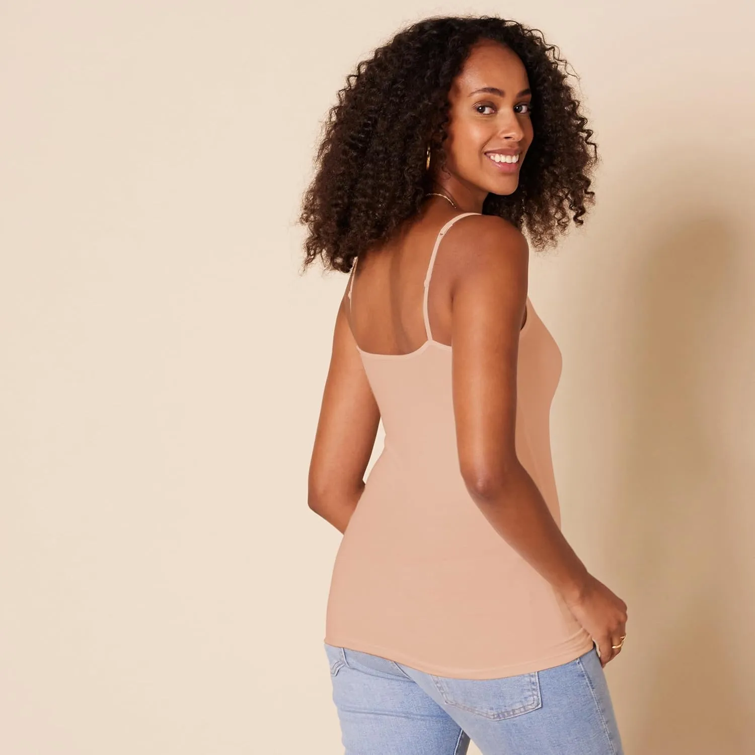 Amazon Essentials Women's Slim-Fit Camisole, Pack of 4