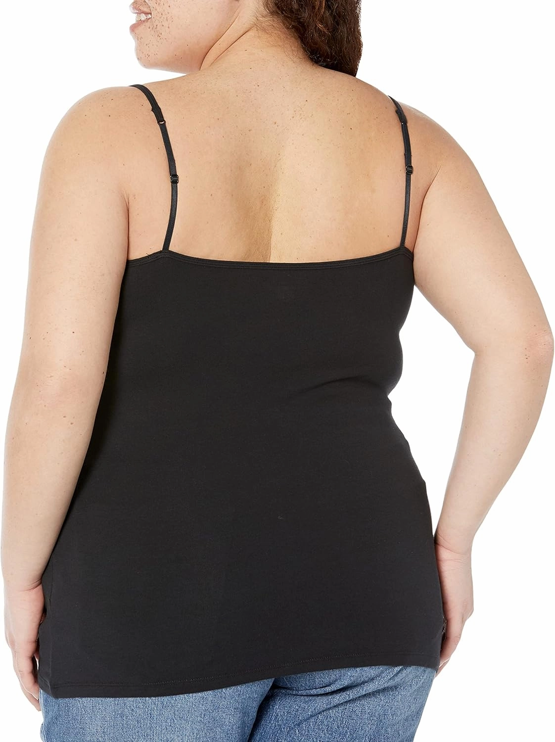 Amazon Essentials Women's Slim-Fit Knit V-Neck Layering Cami (Available in Plus Size), Pack of 4