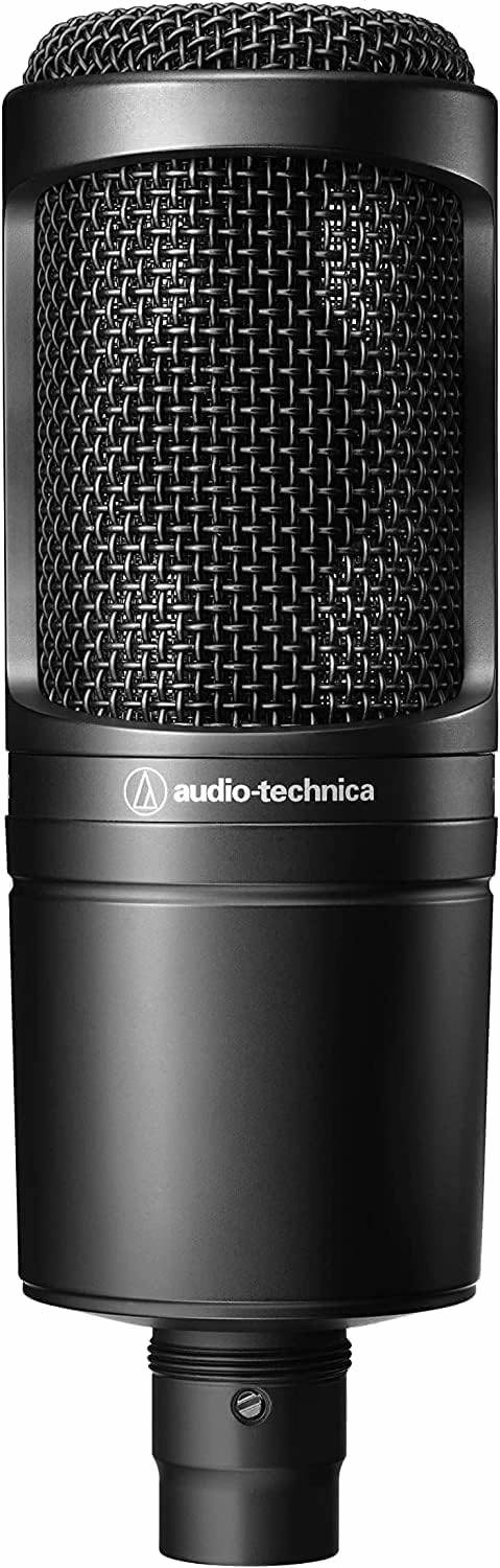 Audio-Technica AT2020 Cardioid Condenser Studio XLR Microphone, Black, Ideal for Project/Home Studio Applications & Focusrite Scarlett Solo (3rd Gen) USB Audio Interface with Pro Tools | First