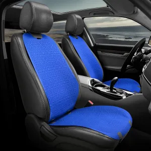 Auto Dynasty Car Seat Covers Full Set, Anti-Slip Automotive Interior Covers, Breathable and Comfort Car Seat Protectors, Airbag Compatible, Universal Fit Most Vehicles, Blue (Protex Series)
