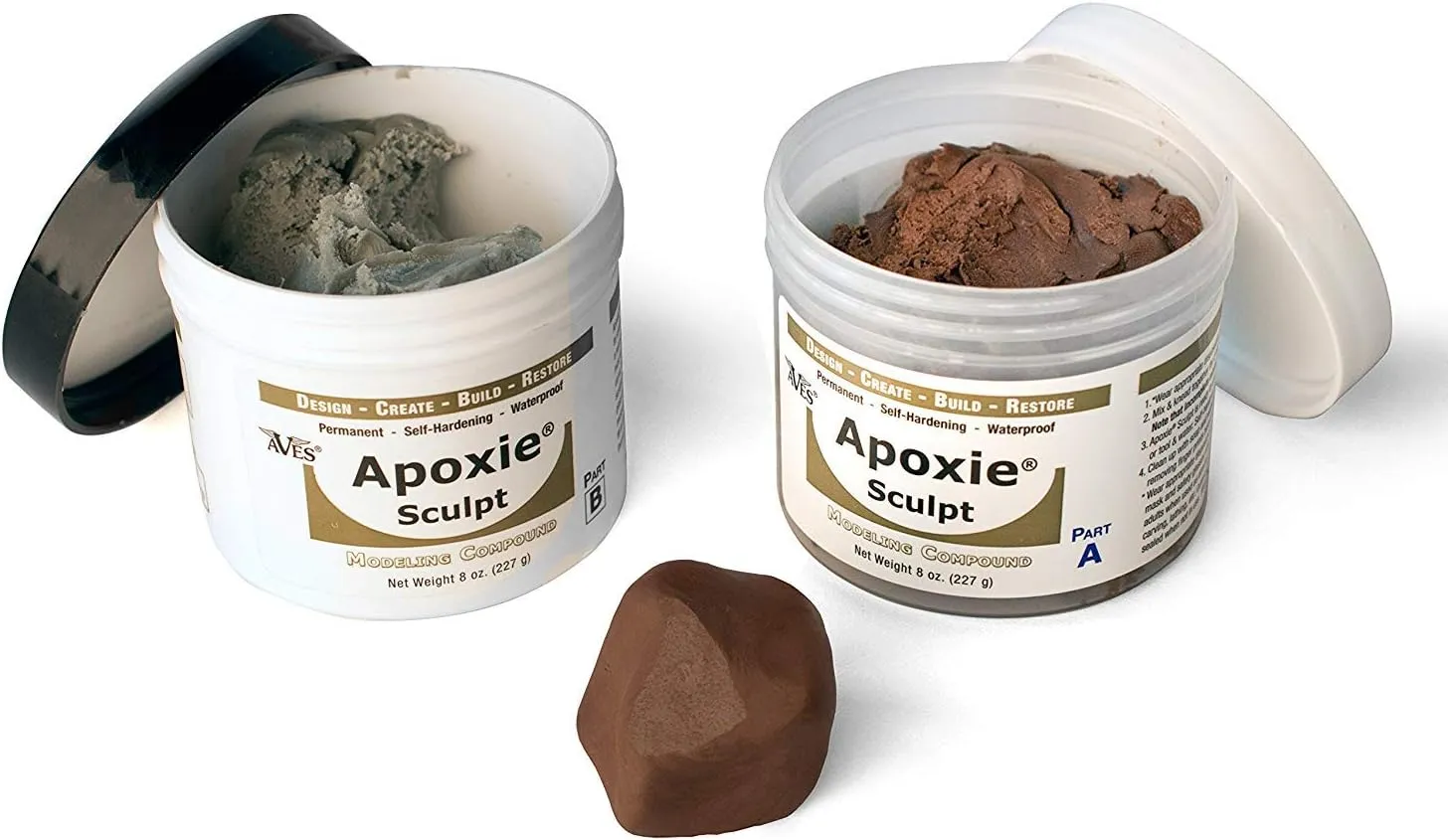 Aves Apoxie Sculpt - 2 Part Modeling Compound (A & B) - 1 Pound, Apoxie Sculpt for Sculpting, Modeling, Filling, Repairing, Simple to Use and Durable Self-Hardening Modeling Compound - Bronze