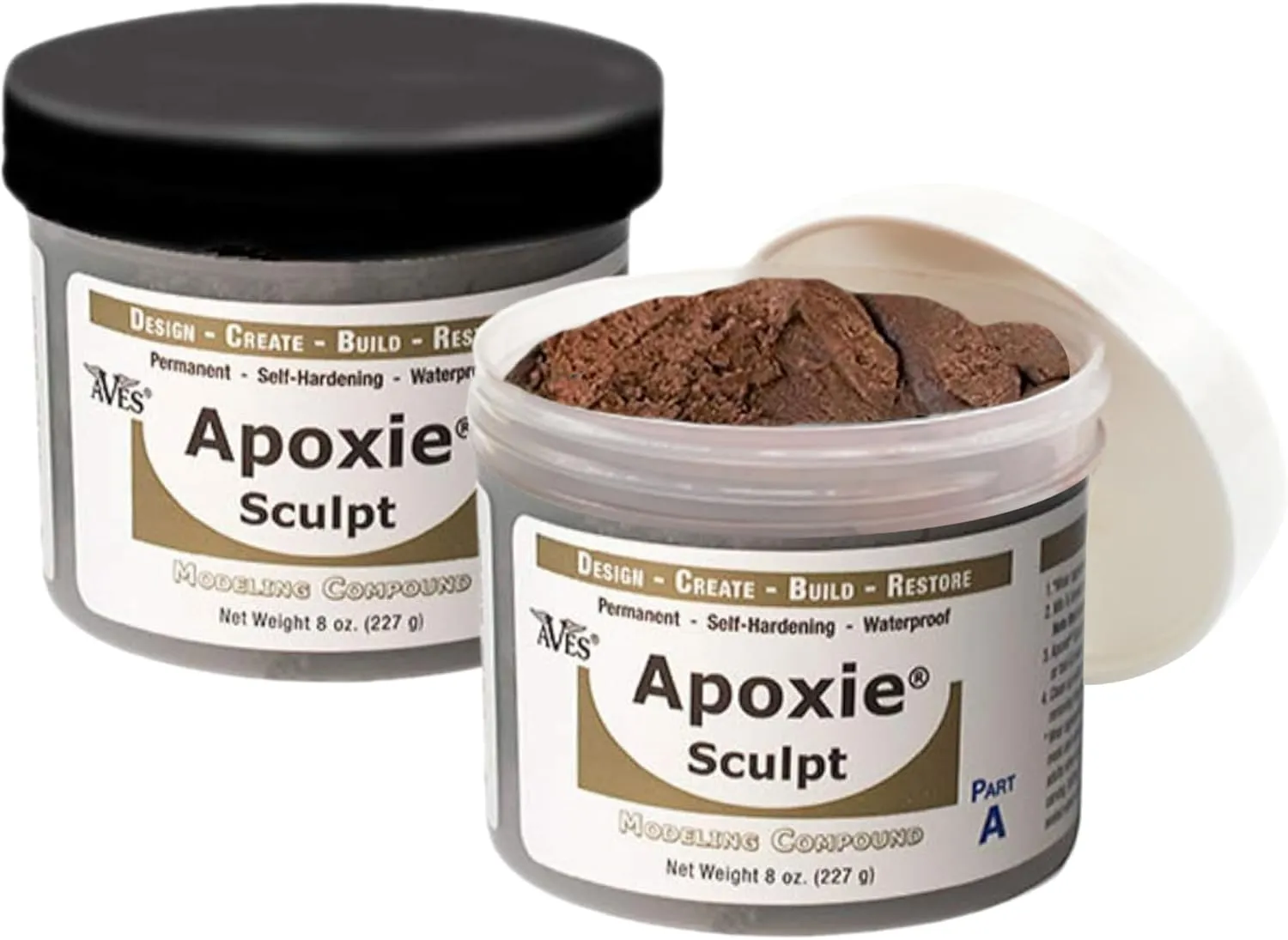 Aves Apoxie Sculpt - 2 Part Modeling Compound (A & B) - 1 Pound, Apoxie Sculpt for Sculpting, Modeling, Filling, Repairing, Simple to Use and Durable Self-Hardening Modeling Compound - Bronze