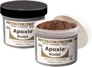 Aves Apoxie Sculpt - 2 Part Modeling Compound (A & B) - 1 Pound, Apoxie Sculpt for Sculpting, Modeling, Filling, Repairing, Simple to Use and Durable Self-Hardening Modeling Compound - Bronze