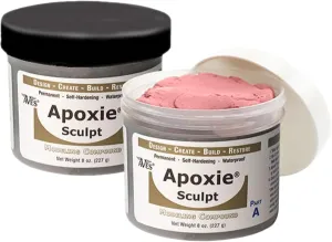 Aves Apoxie Sculpt - 2 Part Modeling Compound (A & B) - 1 Pound, Apoxie Sculpt for Sculpting, Modeling, Filling, Repairing, Simple to Use and Durable Self-Hardening Modeling Compound - Pink