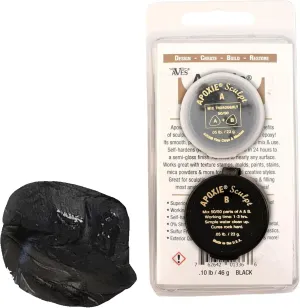 Aves Apoxie Sculpt - Modeling Compound 2 Part (A & B) - 1/10 Pound, Epoxy Sculpt for Sculpting, Modeling, Filling, Repairing, Simple to Use and Durable Air Dry Sculpt – Black