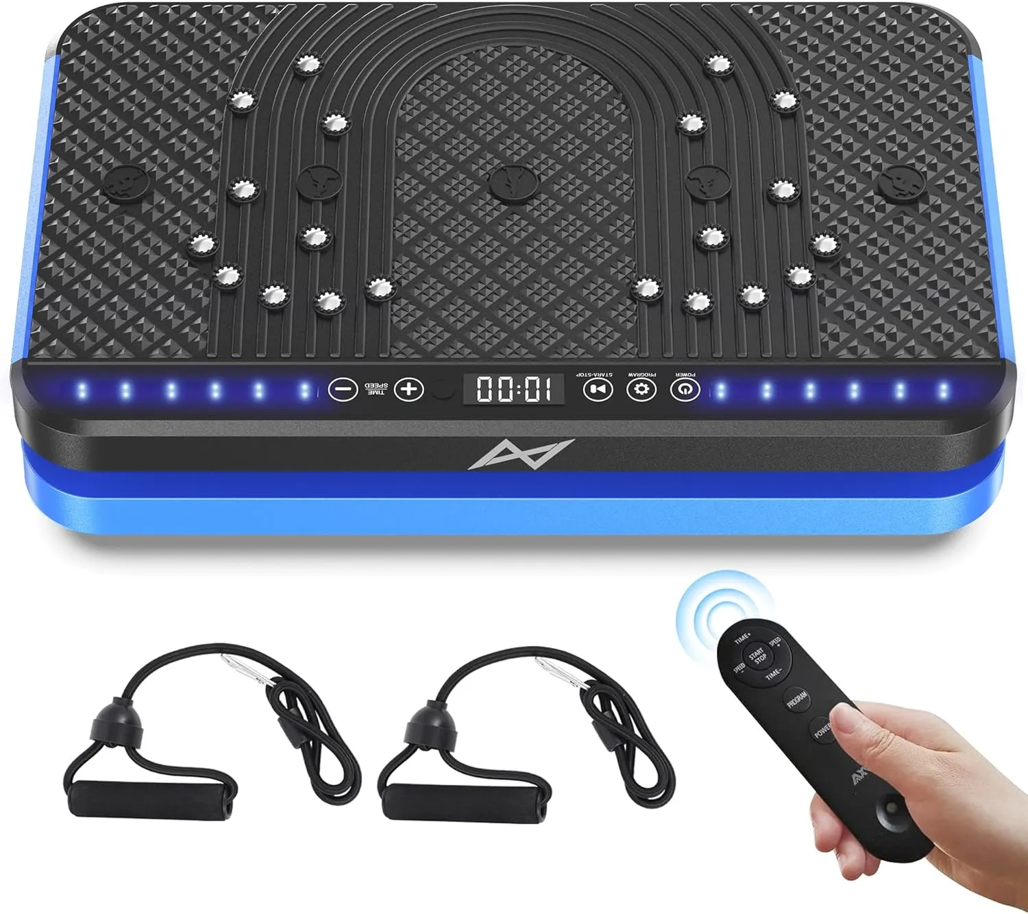 AXV Vibration Plate Fitness Platform Exercise Machine Vibrating Lymphatic Drainage Shaking Full Body Shaker Workout Vibrate Stand Shake Board Sport Gym for Weight Loss Fat Burner for Women Men