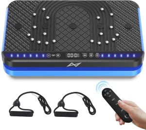 AXV Vibration Plate Fitness Platform Exercise Machine Vibrating Lymphatic Drainage Shaking Full Body Shaker Workout Vibrate Stand Shake Board Sport Gym for Weight Loss Fat Burner for Women Men