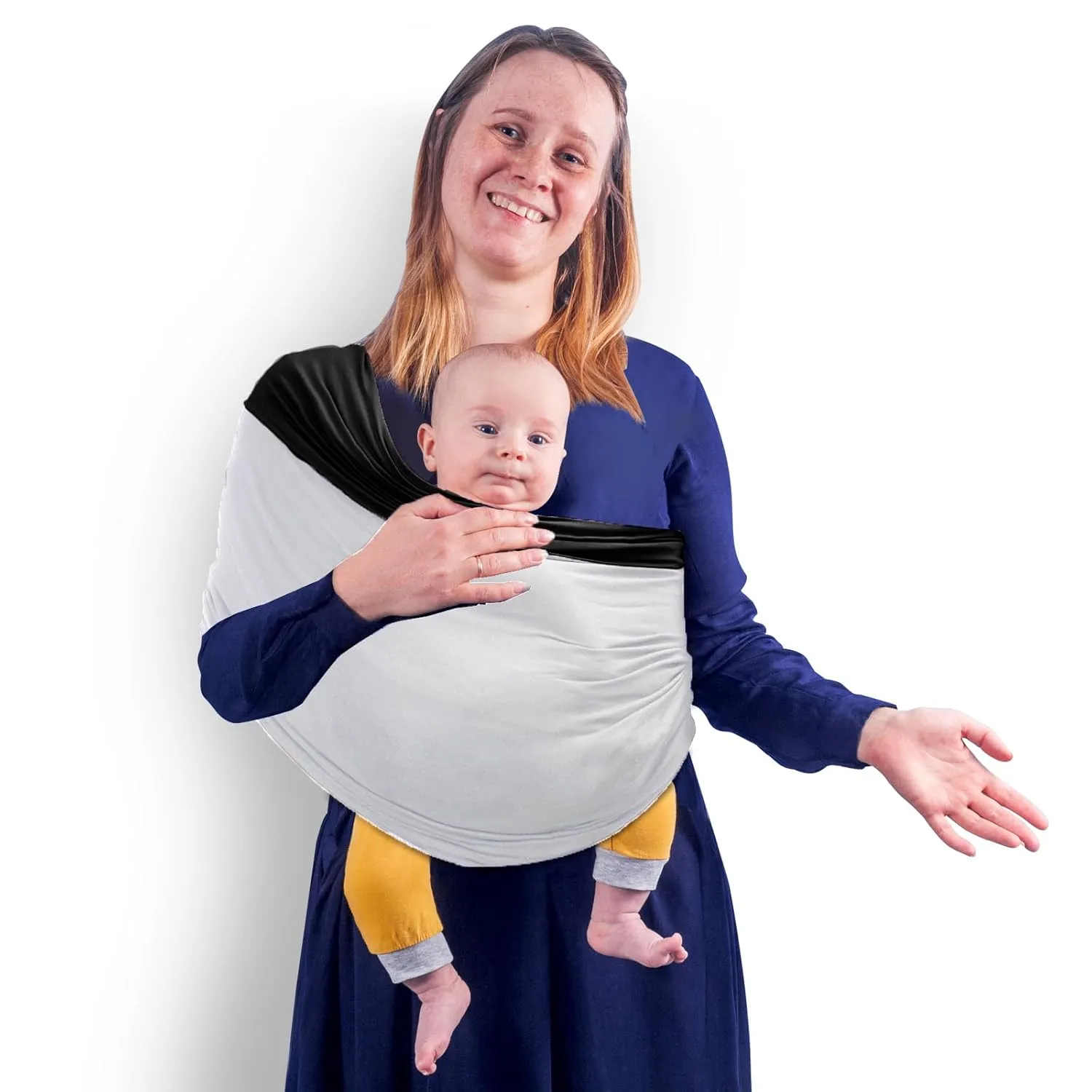 Baby Wrap Carrier, Unisex Baby Carrier, Lightweight & Ultra Soft, Easy to Wear Baby Wrap, Perfect for Newborn Toddlers