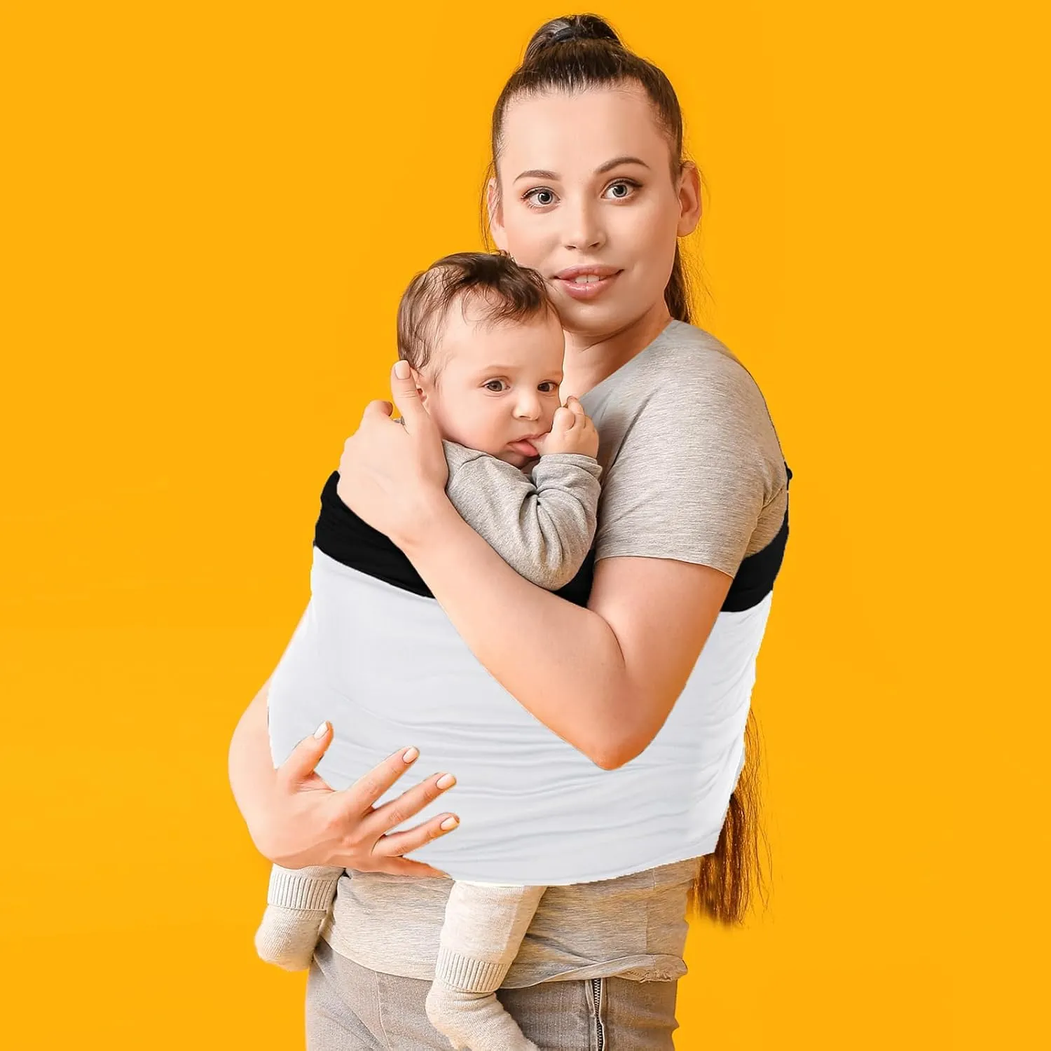 Baby Wrap Carrier, Unisex Baby Carrier, Lightweight & Ultra Soft, Easy to Wear Baby Wrap, Perfect for Newborn Toddlers