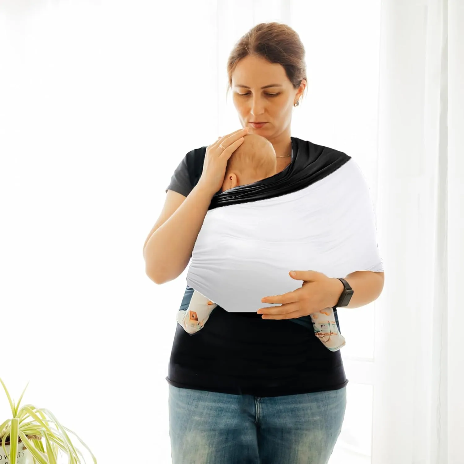 Baby Wrap Carrier, Unisex Baby Carrier, Lightweight & Ultra Soft, Easy to Wear Baby Wrap, Perfect for Newborn Toddlers
