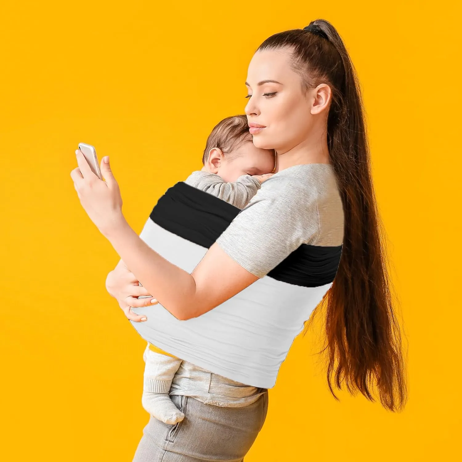 Baby Wrap Carrier, Unisex Baby Carrier, Lightweight & Ultra Soft, Easy to Wear Baby Wrap, Perfect for Newborn Toddlers