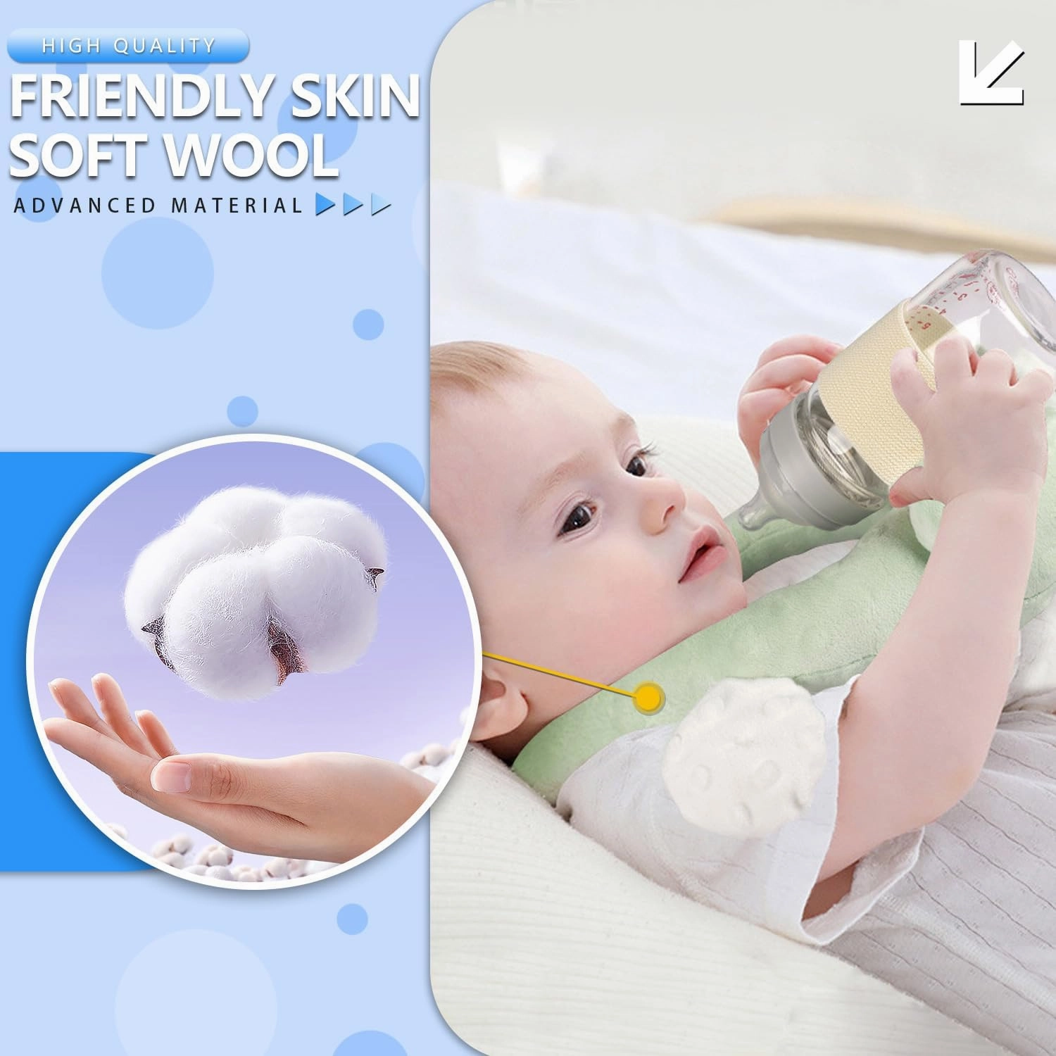 Baby Bottle Holder,Self Feeding Support Pad for Hands Free Bottle Feeding,Drying Rack Bottle (Green)