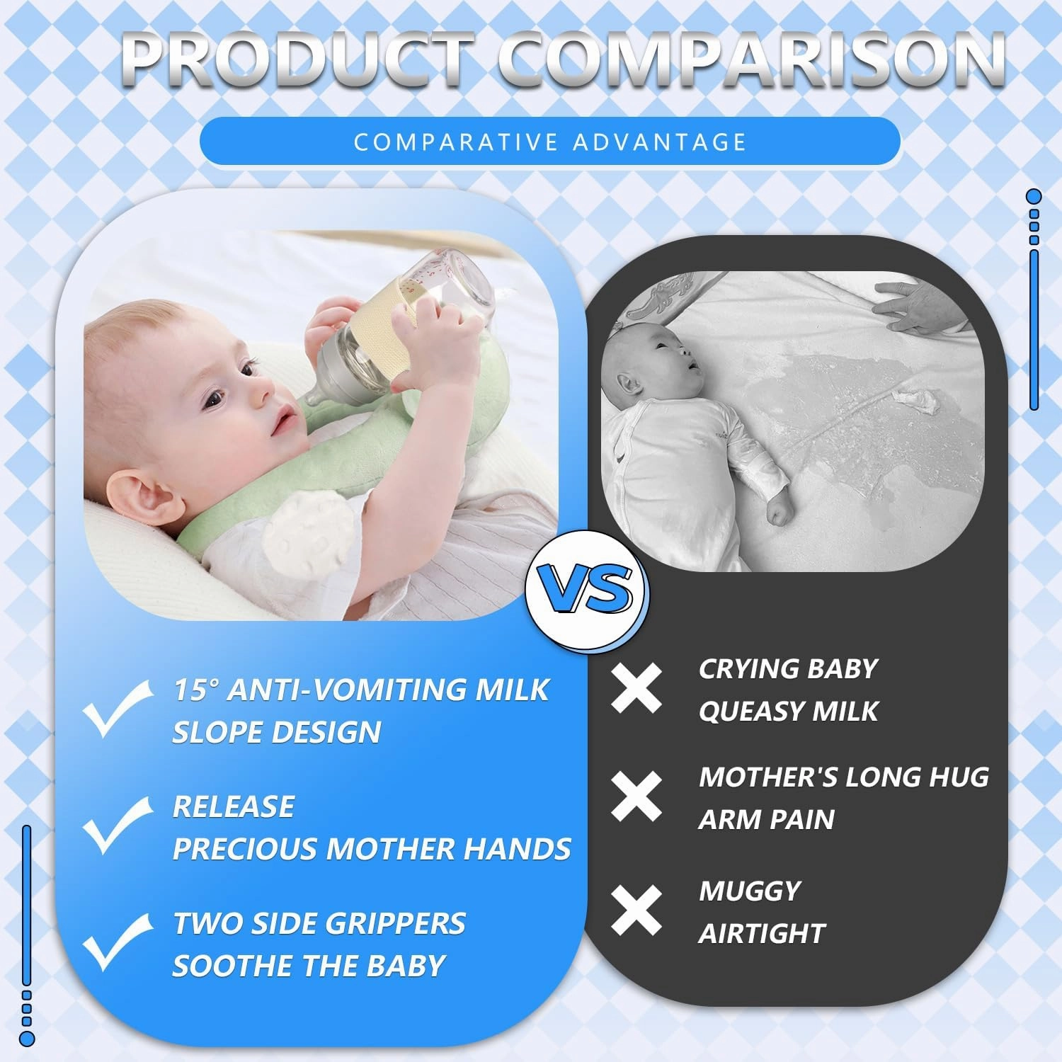 Baby Bottle Holder,Self Feeding Support Pad for Hands Free Bottle Feeding,Drying Rack Bottle (Green)