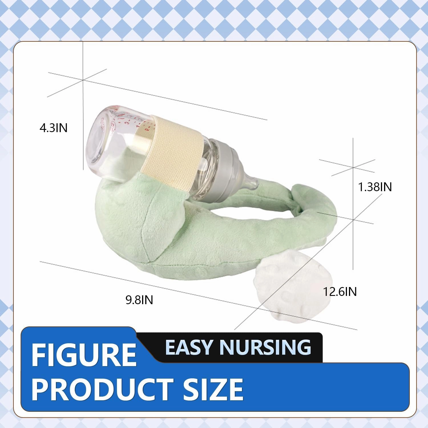 Baby Bottle Holder,Self Feeding Support Pad for Hands Free Bottle Feeding,Drying Rack Bottle (Green)