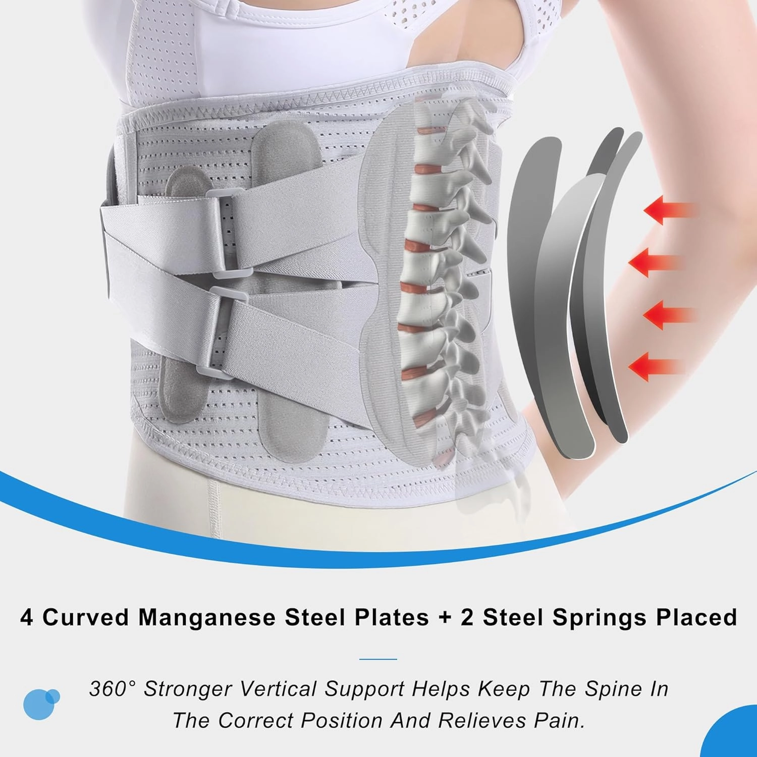 Back Brace for Lower Back Pain Relief for Women Adjustable Lumbar Support Belt Breathable Mesh for Herniated Disc,Sciatica,Scoliosis with Removable 3D Pad Home Work Sports