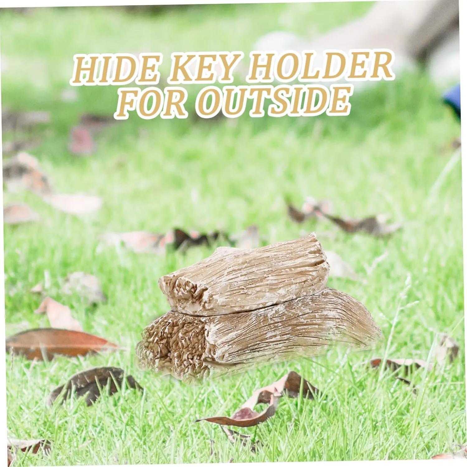 BESPORTBLE 3pcs Outdoor Fake Wood Key Holder Secret Hideaway Container for Spare Keys Hiding Place for