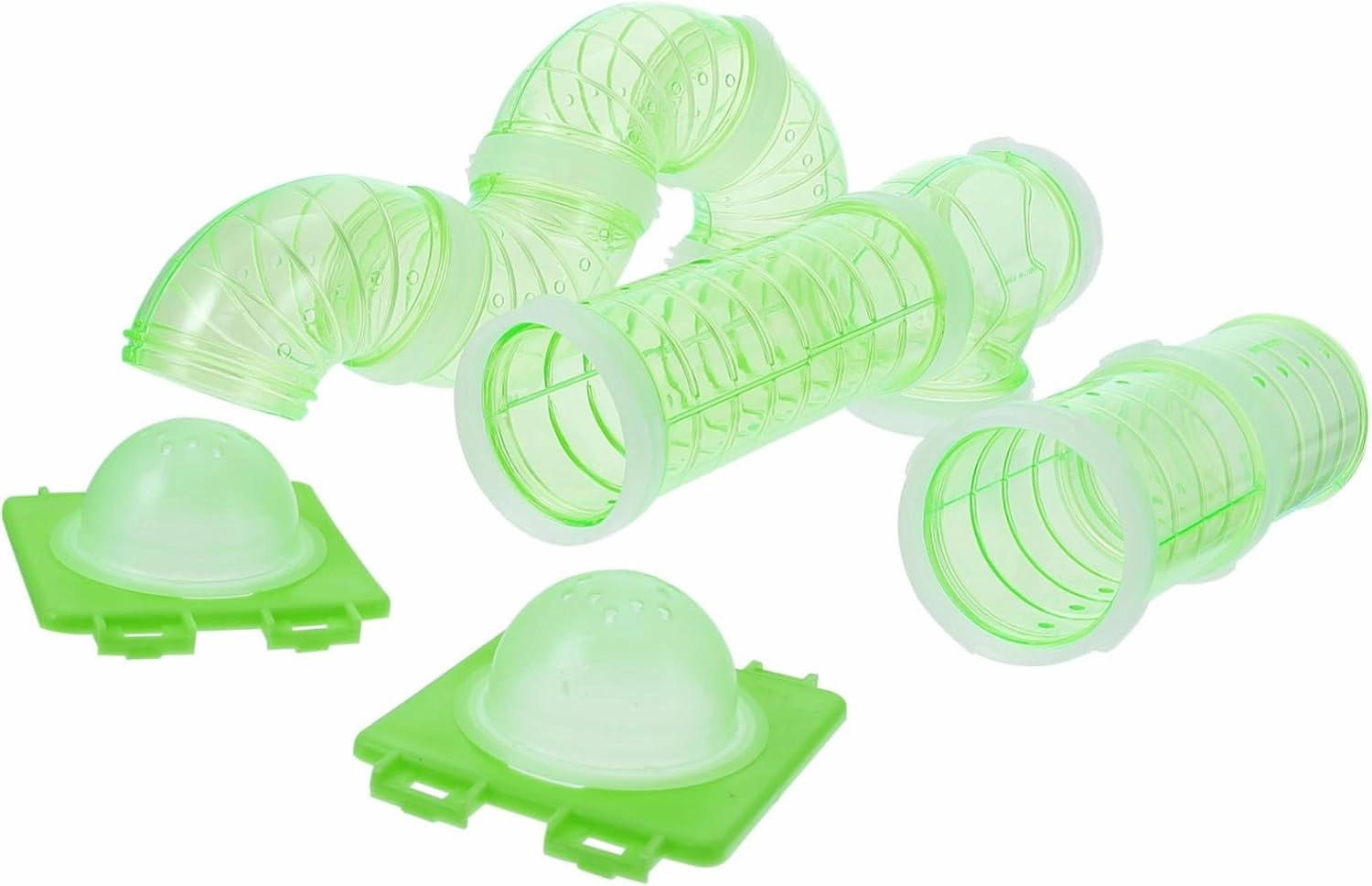 BESTonZON 1Set DIY External Hamster Tubes Connection Plates Adventure Tunnel Expansion for Hamster Cage Durable Caps Plates Tube