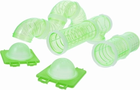 BESTonZON 1Set DIY External Hamster Tubes Connection Plates Adventure Tunnel Expansion for Hamster Cage Durable Caps Plates Tube