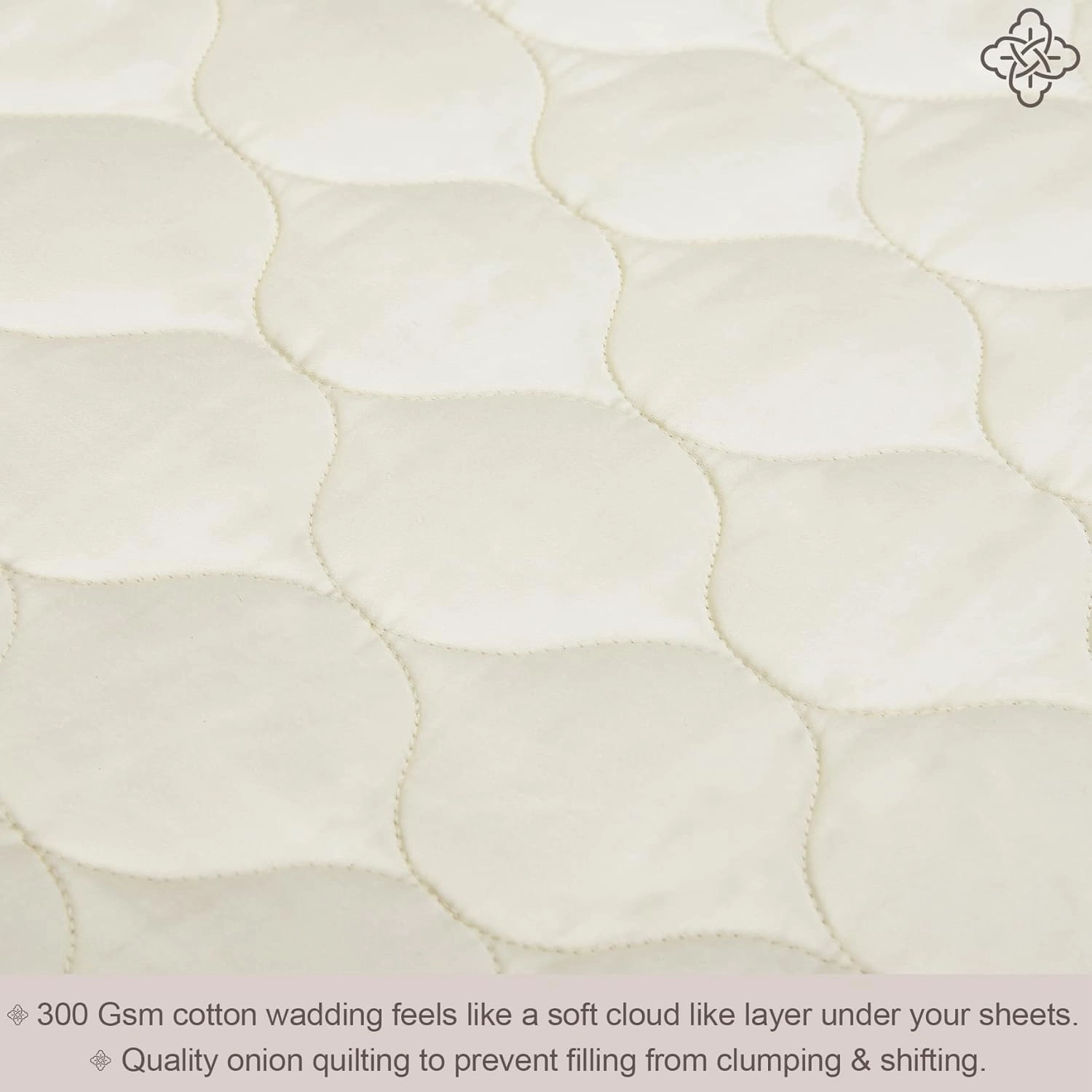 Bioweaves 100% Organic Cotton Mattress Pad Cover, GOTS Certified Cooling Quilted Fitted Mattress Topper & Protector with Soft Cotton Wadding - 20 Inch Deep Pocket, California King