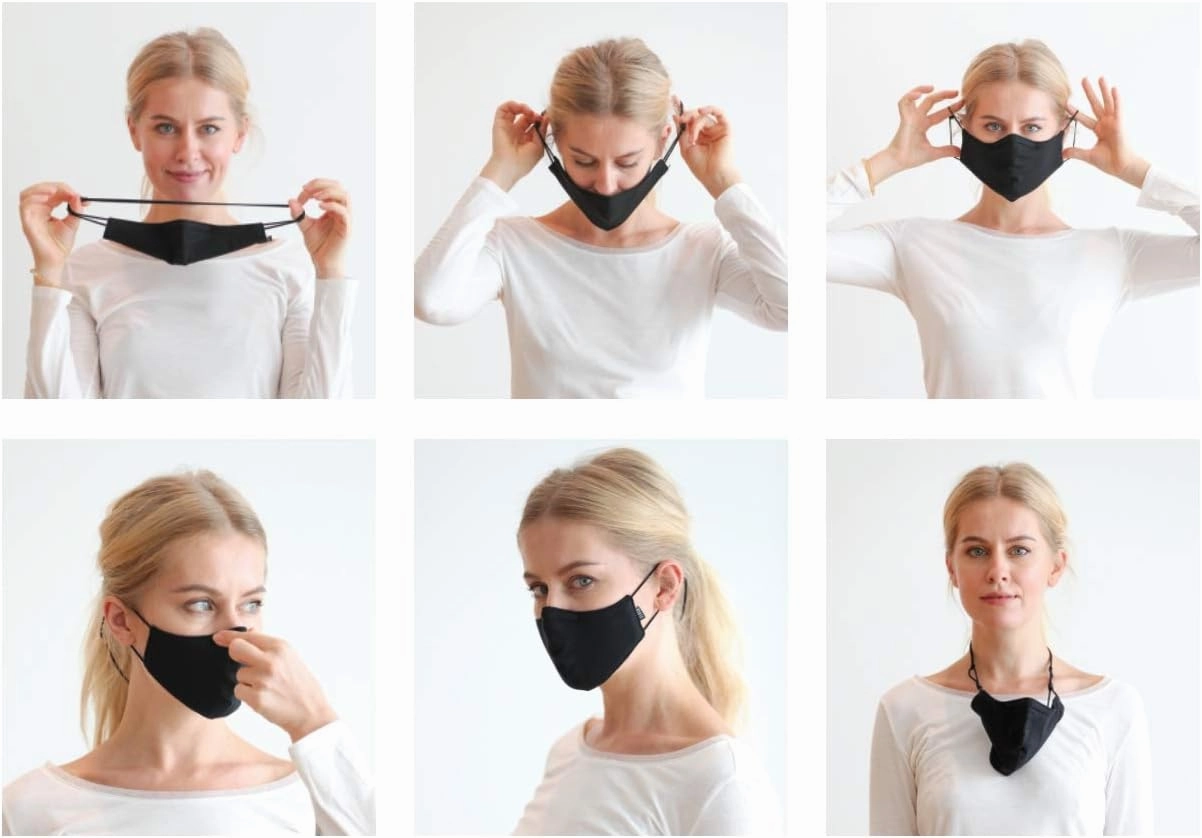Bloch unisex-adult Adult Soft Stretch Reusable Face Mask With Lanyard and Moldable Nose Pad (Pack of 3)