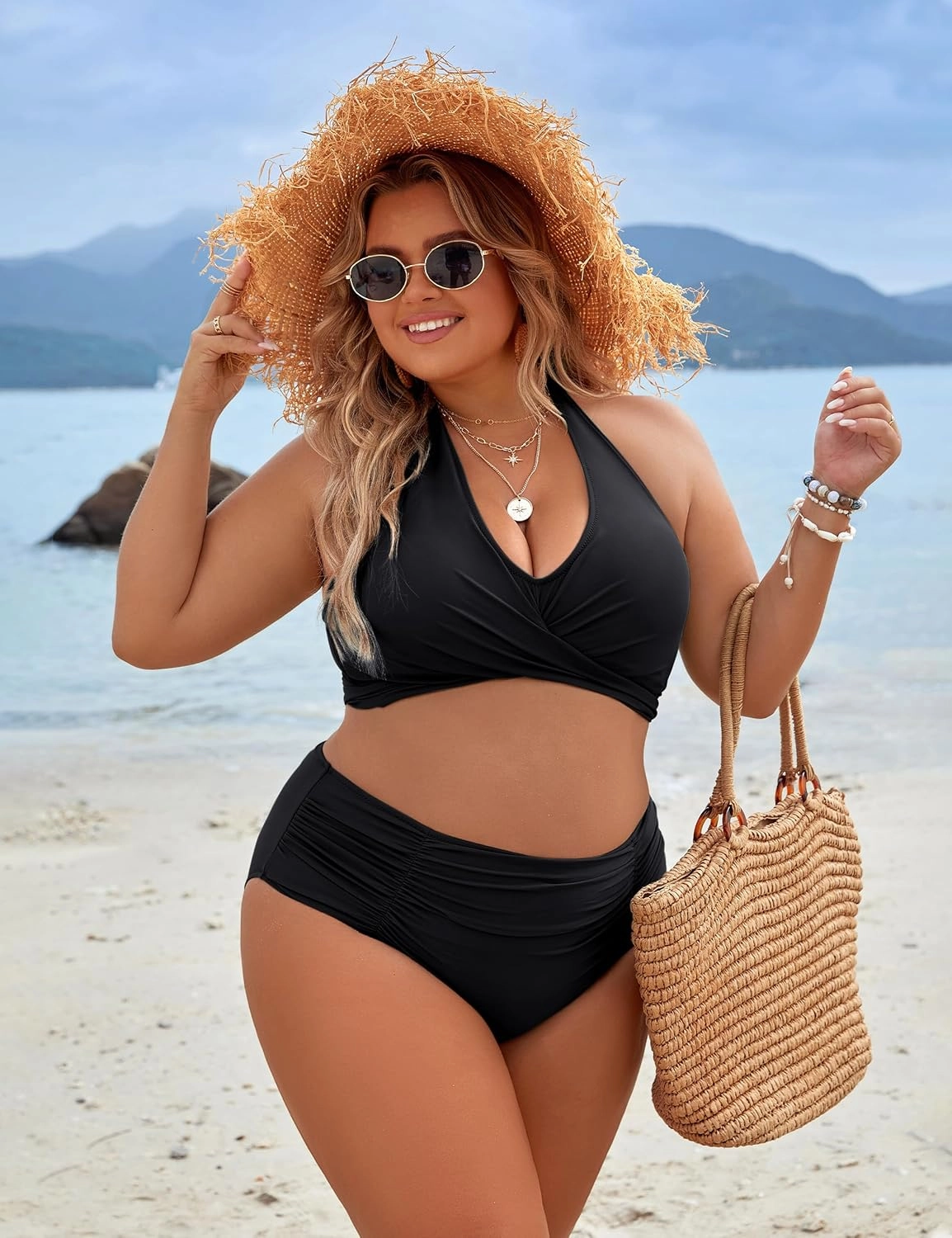 Blooming Jelly Womens Tummy Control Bathing Suits Modest High Waisted Bikini Sets Cute Halter 2 Piece Swim Suit 2025